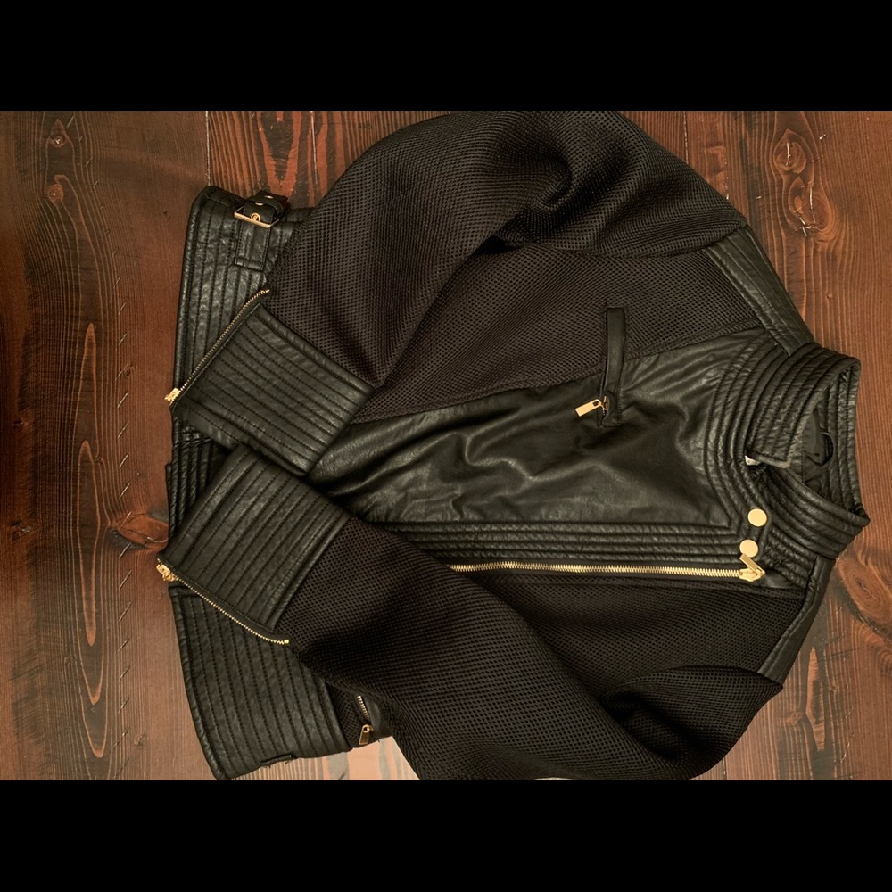 Black jacket, faux leather